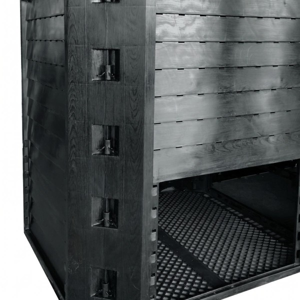 Компостер Piteco Module с крышкой 800 чёрный