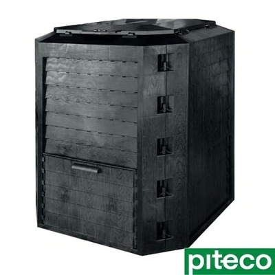 Компостер Piteco Module с крышкой 800 чёрный