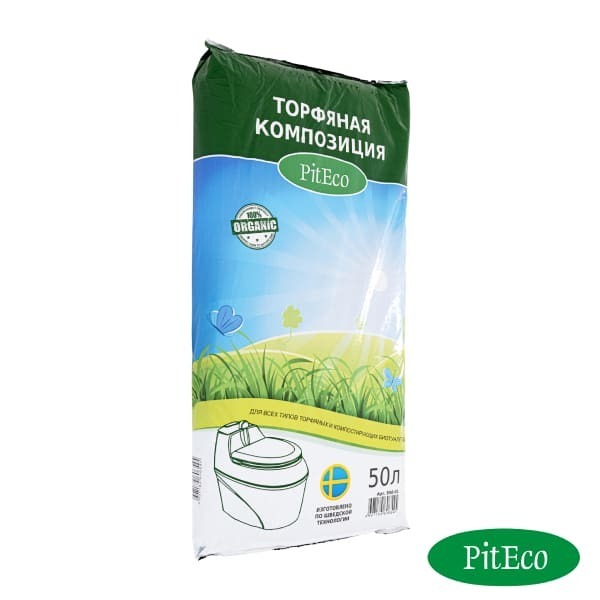 Торфяная смесь Piteco для биотуалетов 50л.