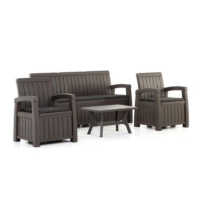 Комплект садовой мебели с ящиками для хранения HELEX POSITANO FAMILY 71309