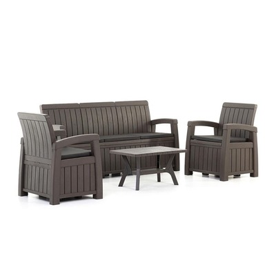 Комплект садовой мебели с ящиками для хранения HELEX POSITANO FAMILY 71309