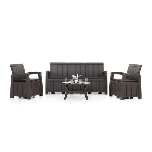 Комплект садовой мебели с ящиками для хранения HELEX POSITANO FAMILY 71309