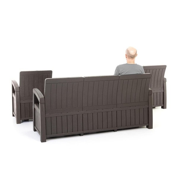 Комплект садовой мебели с ящиками для хранения HELEX POSITANO FAMILY 71309