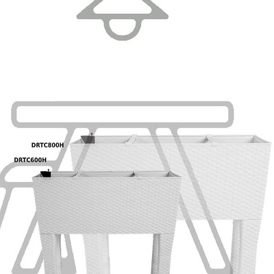 Кашпо с автополивом Prosperplast Rato Case High 30л, белый Артикул: DRTC600H-S449