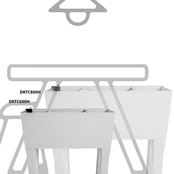 Кашпо с автополивом Prosperplast Rato Case High 30л, белый Артикул: DRTC600H-S449
