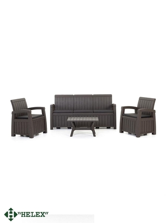 Комплект садовой мебели с ящиками для хранения HELEX POSITANO FAMILY 71309