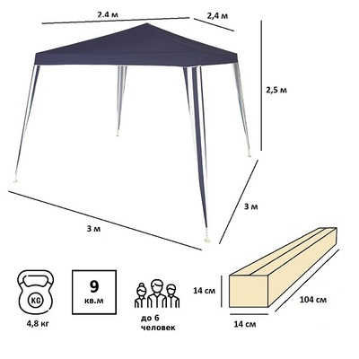 Тент шатёр Green Glade 1022 Тент шатёр Green Glade 1022