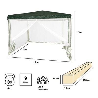 Тент шатёр Green Glade 1028 Тент шатёр Green Glade 1028