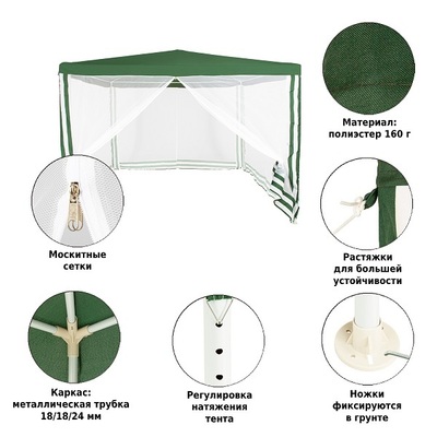Тент шатёр Green Glade  1036 Тент шатёр Green Glade  1036